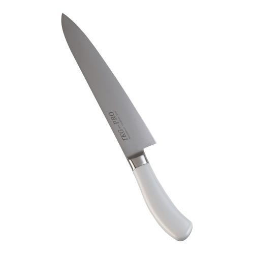 TKG PRO 抗菌カラー 牛刀（両刃） 24cm ホワイト 9-0334-0203
