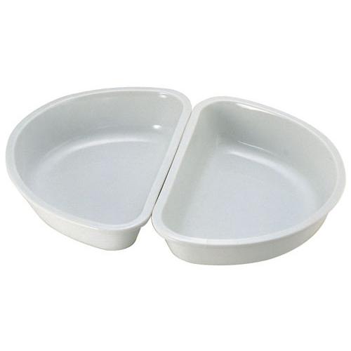 UK18−8バロン小判チェーフィング 用陶器 20インチ（2枚組） 9-1630-1202 備品 飲食店 業務用 ＵＫ１８−８バロン小判チェーフィング 用陶器