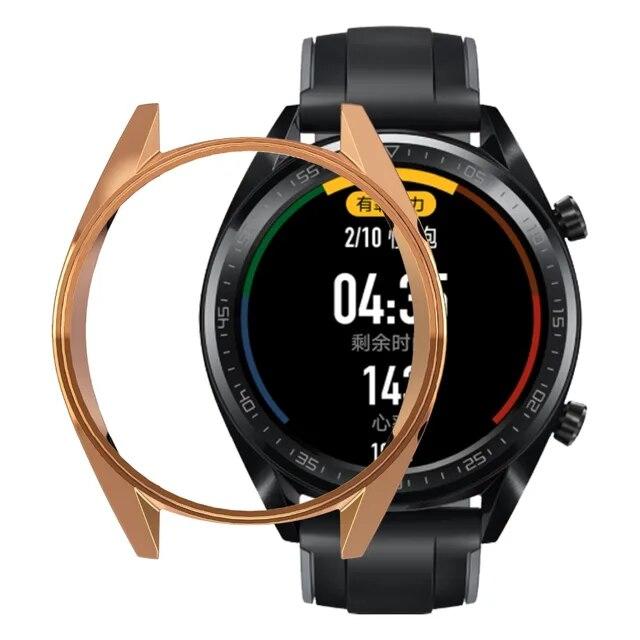 Huawei watch gtケースのためのhuawei watch gtストラップバンドカバーソフトtpuメッキオールラウンド保護ケースシェル腕時計｜cyukusou｜21