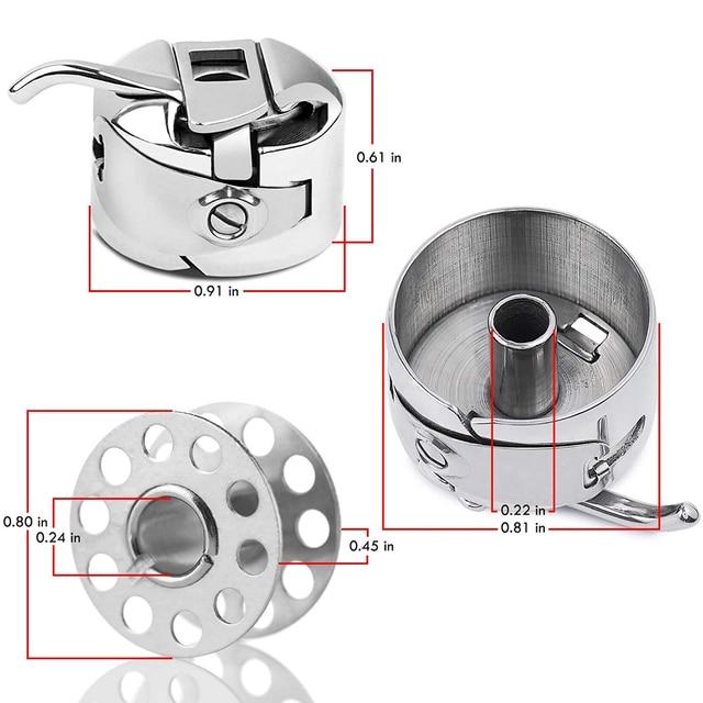 人気提案 家庭用ミシン用金属ボビン,5個入りスプールケース,裁縫アクセサリー,1個 パンチ