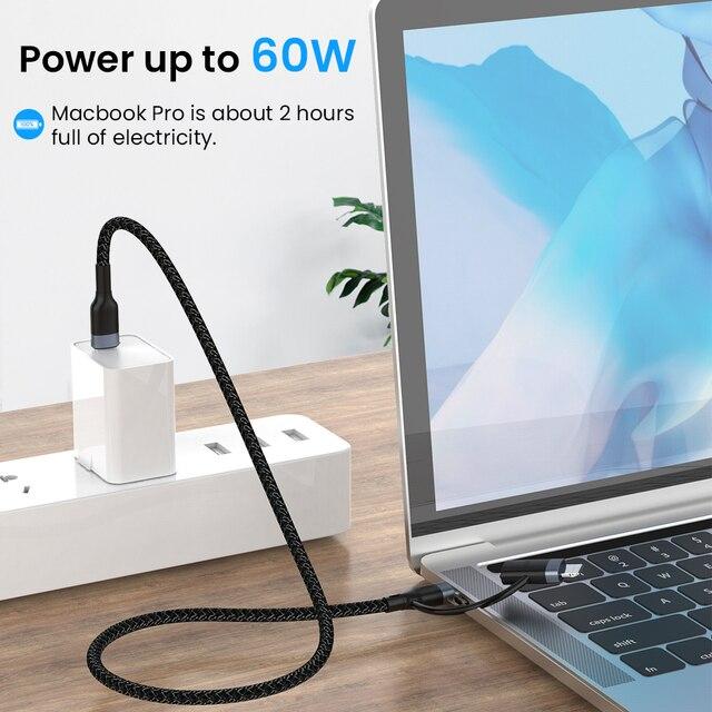 2in 1 USB Type-C急速充電ケーブル (60W/20W),iPhone 13/12/11/Pro/XS/XR用データケーブル (1m)｜cyukusou｜05