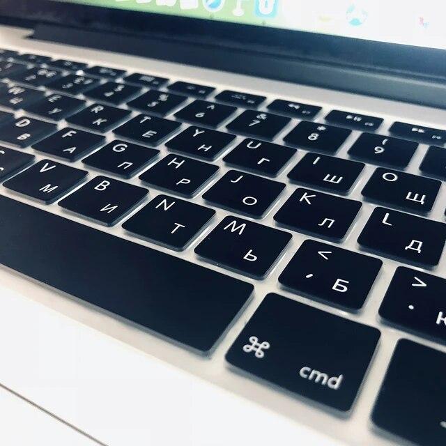 キーボードカバーeu米国ロシア語キーボードmacbook Air13 A1466 Pro13/15 A1502A1398シリコンキーボードプロテクター｜cyukusou｜25