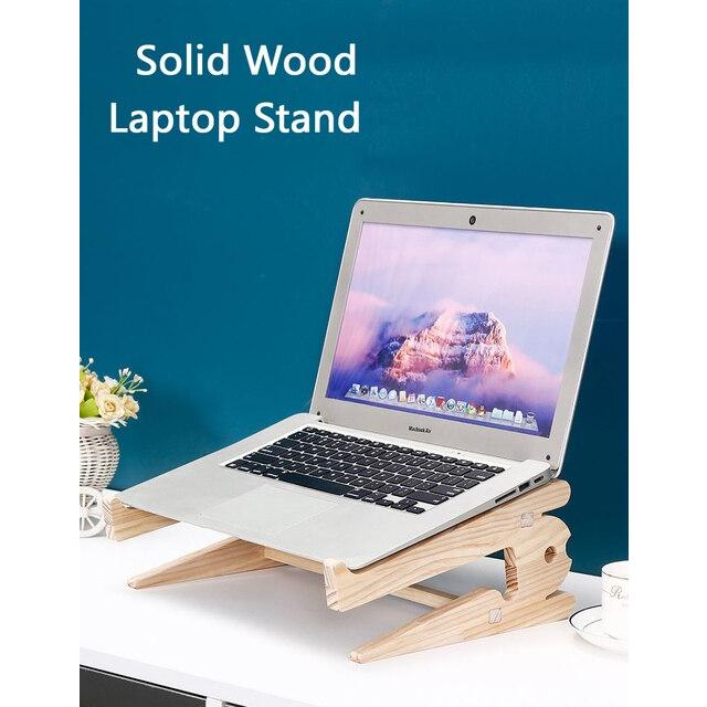 ユニバーサルラップトップ,Macbook Pro Air,iPad Pro,プロに適した取り外し可能な木製スタンド｜cyukusou｜09