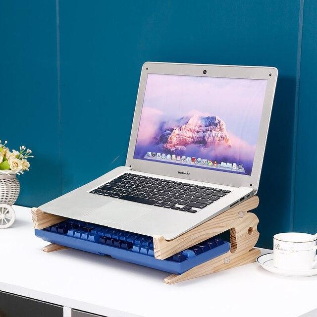ユニバーサルラップトップ,Macbook Pro Air,iPad Pro,プロに適した取り外し可能な木製スタンド｜cyukusou｜10