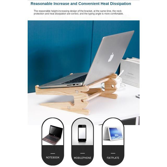 ユニバーサルラップトップ,Macbook Pro Air,iPad Pro,プロに適した取り外し可能な木製スタンド｜cyukusou｜12