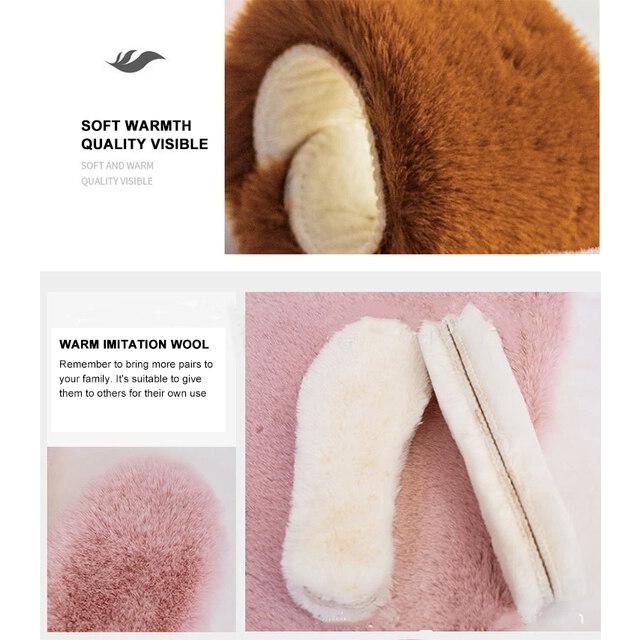 暖かい模造ウサギの毛皮の靴,3つのスタイル,通気性のある柔らかい冬の靴｜cyukusou｜11