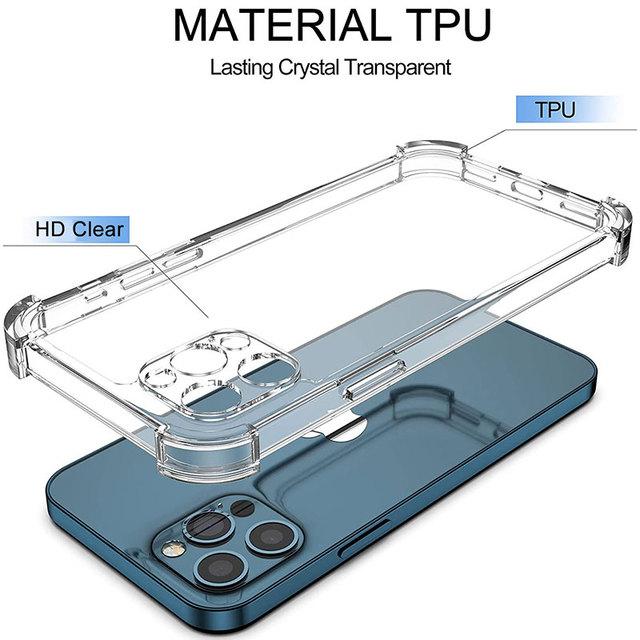 太い耐震シリコーンクリア電話ケースiphone 14 13 12 11プロマックスミニx xs xr 7 8プラスレンズ保護カバー｜cyukusou｜02