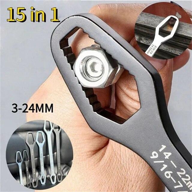 無料サンプルOK 多機能締め付け レンチ 8mm~24mm ブラック 多機能締め付け レンチ 8mm~22mm
