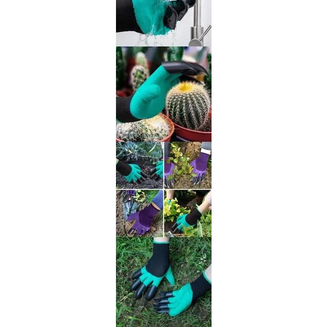 ガーデニンググローブ通気性のある防水フレークを掘る手袋庭の植栽に強い保護ラテックスグローブ、爪付き｜cyukusou｜18