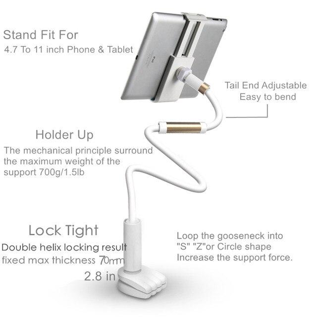 130?11インチのタブレットと携帯電話ホルダー,調整可能な金属スタンド,タブレットとPC用,4.0 cm｜cyukusou｜13