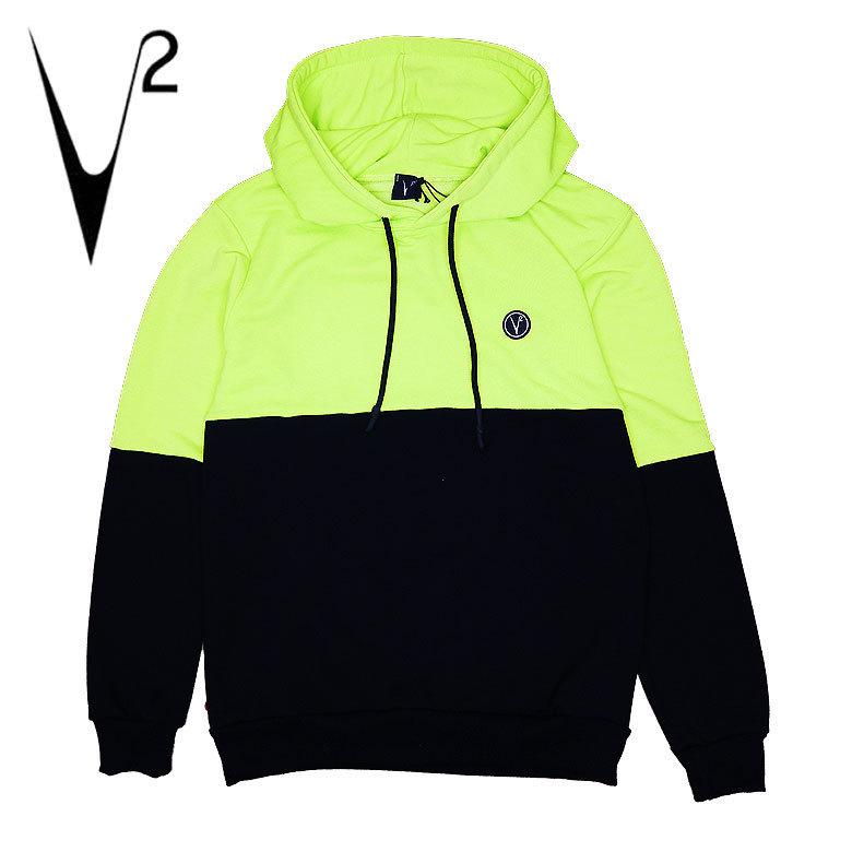 V2brand プルオーバーパーカー Paint Design Hoodie 蛍光色 ペイントプリント 切替 フーディ 派手 メンズ カジュアル Dbl Vb01 S30 D Bland2nd 通販 Yahoo ショッピング