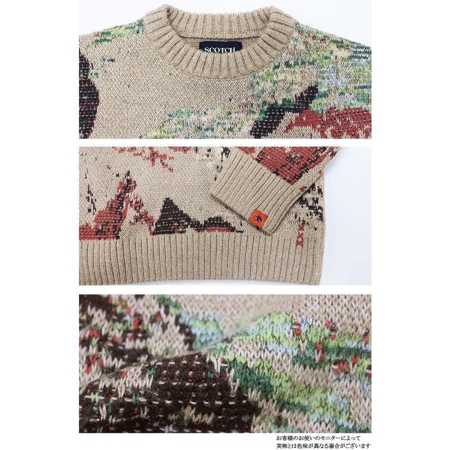 SCOTCH&SODA  スコッチアンドソーダ セーター アートワーク ドロップショルダー SWEATER 長袖 秋冬 プルオーバー メンズ カジュアル 181641の画像