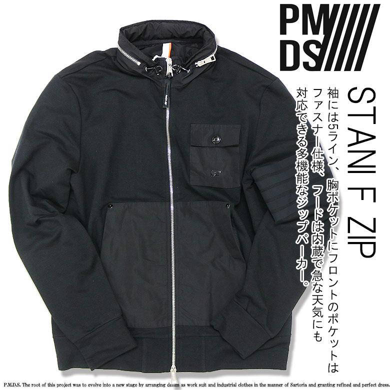P.M.D.S. ピーエムディーエス パーカー フーディ ジップアップ STANI FULL ZIP 胸ポケット メンズ カジュアル セットアップ可 s25sw744z pmds_2