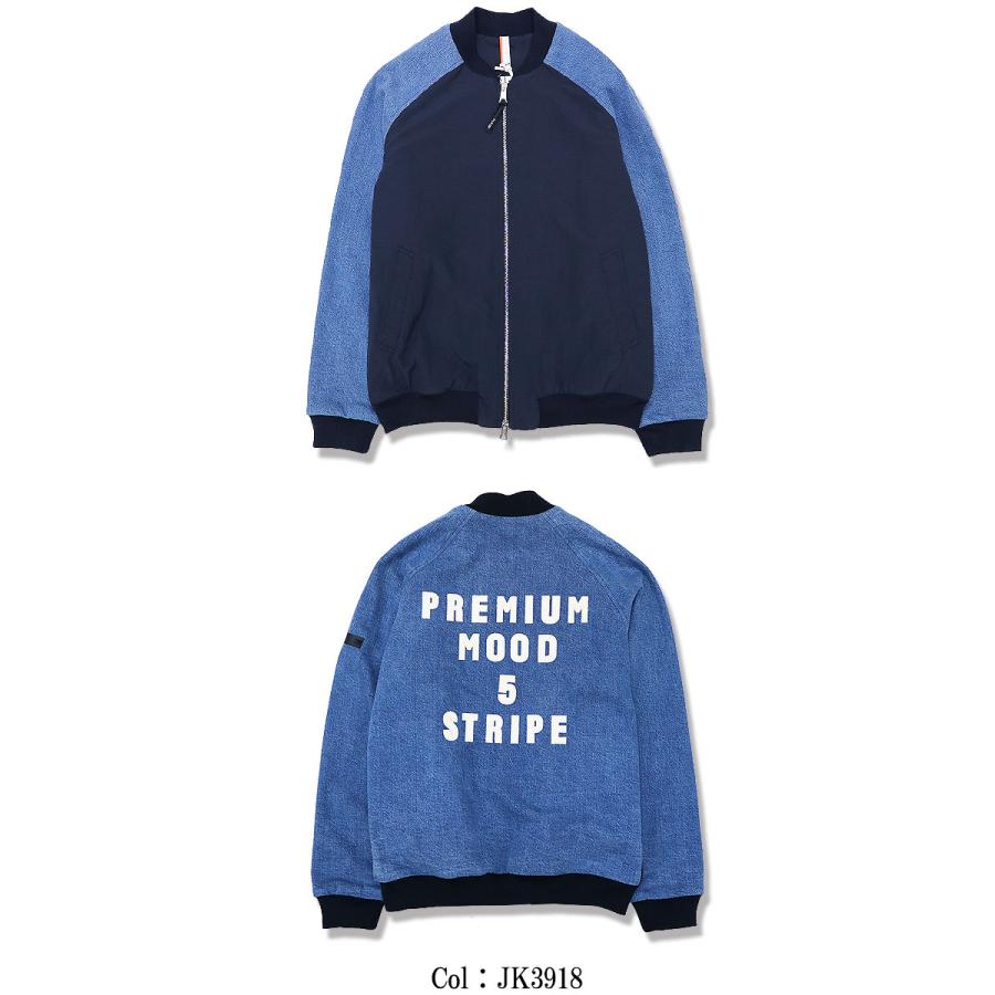 P.M.D.S.  ピーエムディーエス ブルゾン ジャンパー KITO DOUBLE DENIM アウター デニム地 切り替え ロゴ刺繍 メンズ f26jk3918dd pmdsの画像