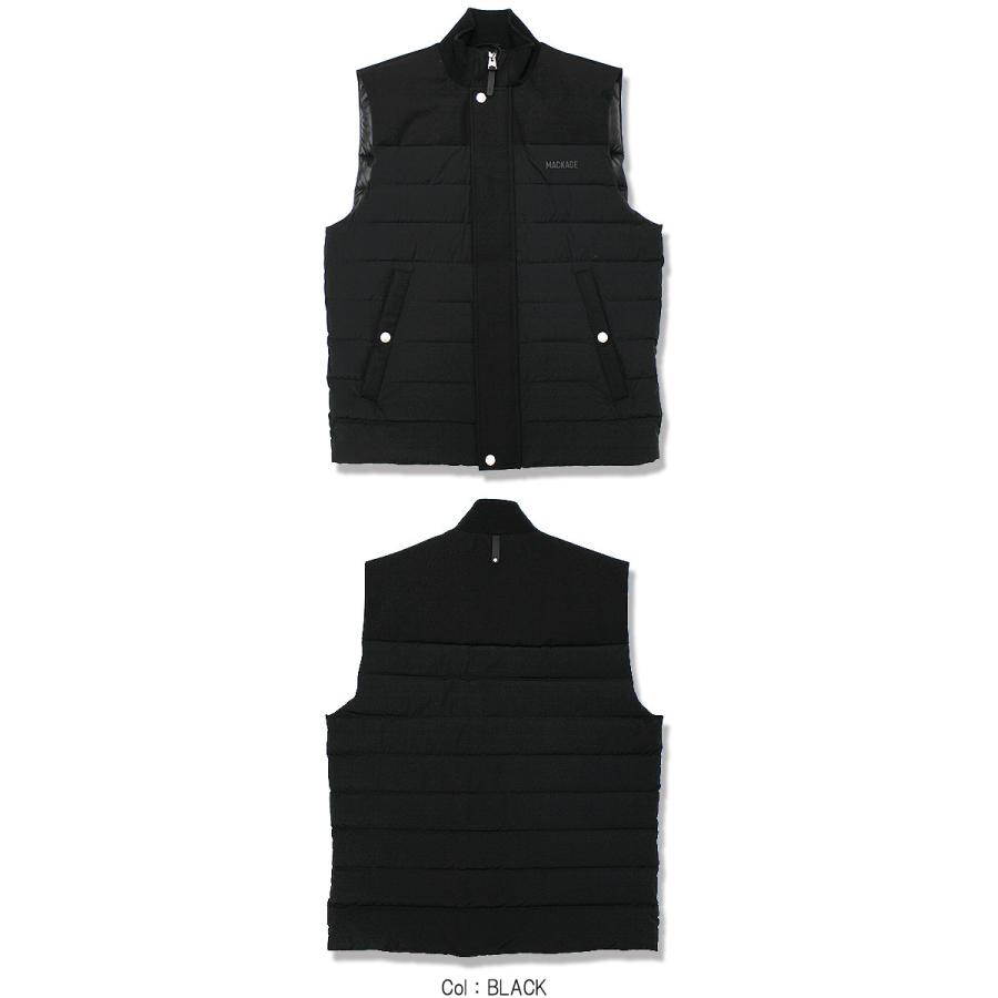 MACKAGE マッカージュ ダウンベスト ライトダウン brody インナーダウン ラバーロゴ ナイロン地 メンズ ロングシーズン フラップ 贅沢の画像