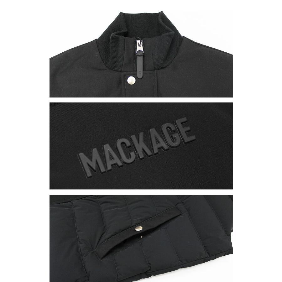 MACKAGE マッカージュ ダウンベスト ライトダウン brody インナーダウン ラバーロゴ ナイロン地 メンズ ロングシーズン フラップ 贅沢の画像