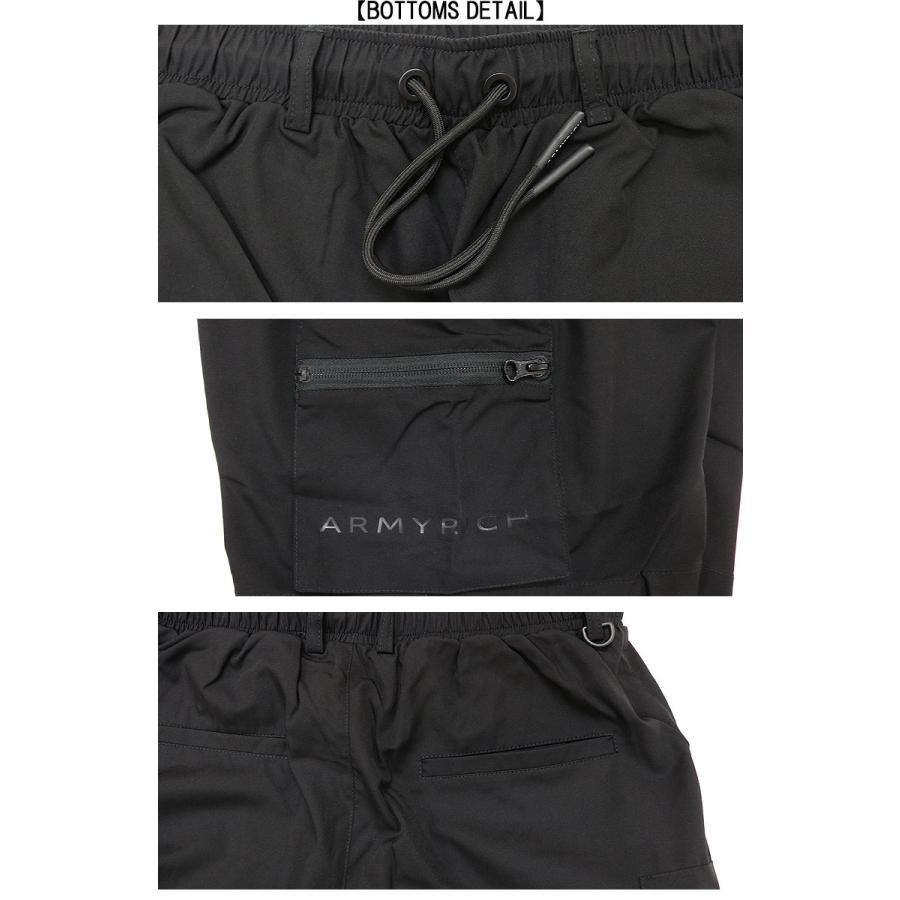 ARMYRICH アーミーリッチ オーバーサイズTシャツセットアップ 半袖 軽量 伸縮性 短パン ショートパンツ 上下セット SETUP ...