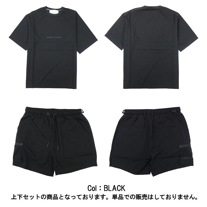 ARMYRICH アーミーリッチ ストレッチナイロンTシャツセットアップ 半袖