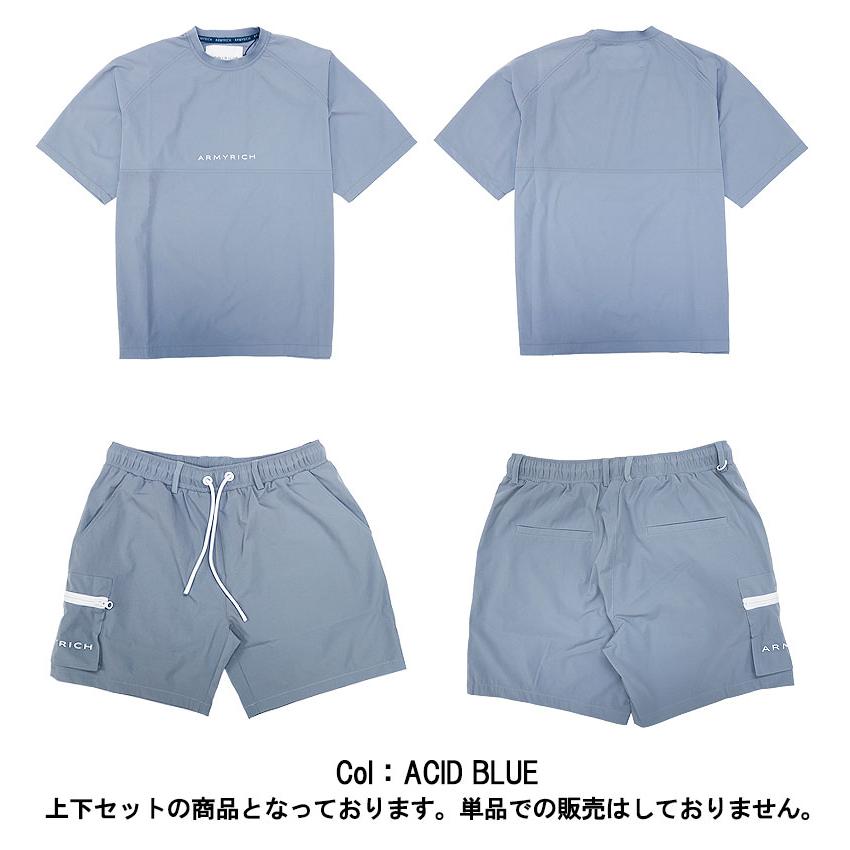 ARMYRICH アーミーリッチ ストレッチナイロンTシャツセットアップ 半袖