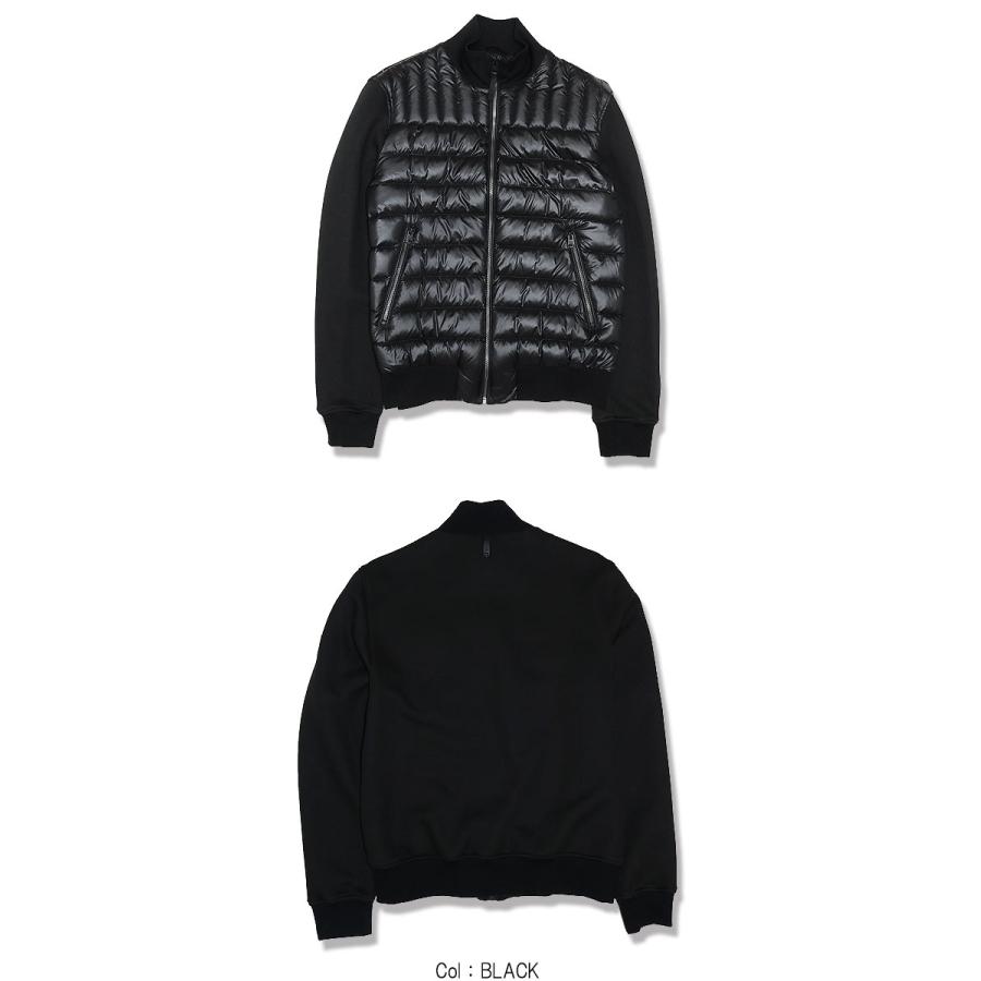 MACKAGE マッカージュ ダウンジャケット コンビダウン COLLIN-R インナーダウン ロゴパッチ ナノダウン メンズ ロングシーズン 贅沢の画像