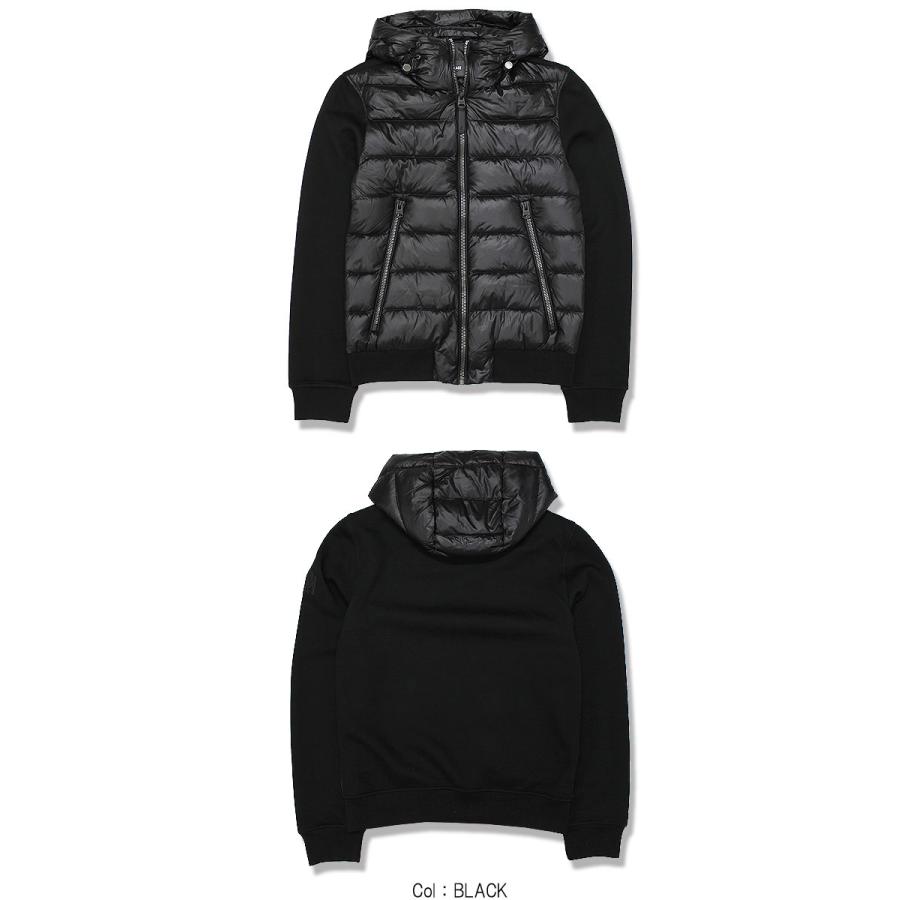MACKAGE マッカージュ ライトダウンジャケット コンビダウン FRANK-R インナーダウン ロゴパッチ 光沢感 メンズ ロングシーズン 高級の画像