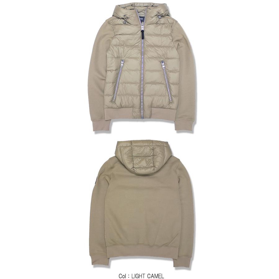 MACKAGE マッカージュ ライトダウンジャケット コンビダウン FRANK-R インナーダウン ロゴパッチ 光沢感 メンズ ロングシーズン 高級の画像