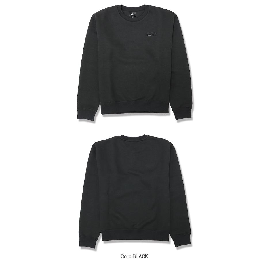 MACKAGE マッカージュ スウェットトレーナー スウェットシャツ スエット JULIAN ボンディング加工 同系色ラバーロゴ メンズ クラシック 贅沢の画像