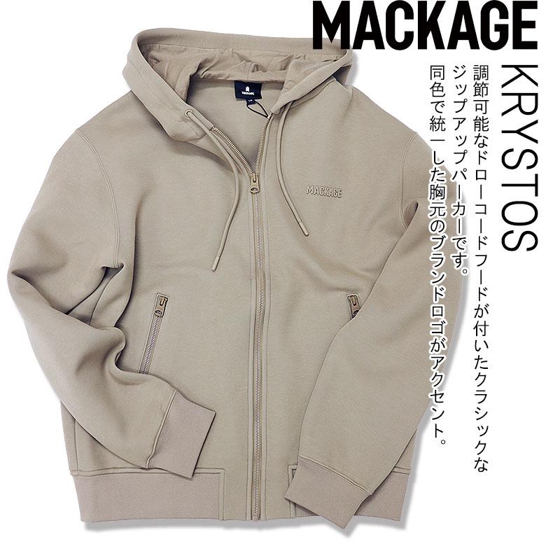 MACKAGE マッカージュ パーカー フーディ ジップアップ KRYSTOS ブランドロゴ 定番アイコン メンズ 男女兼用 クラシック 贅沢の画像