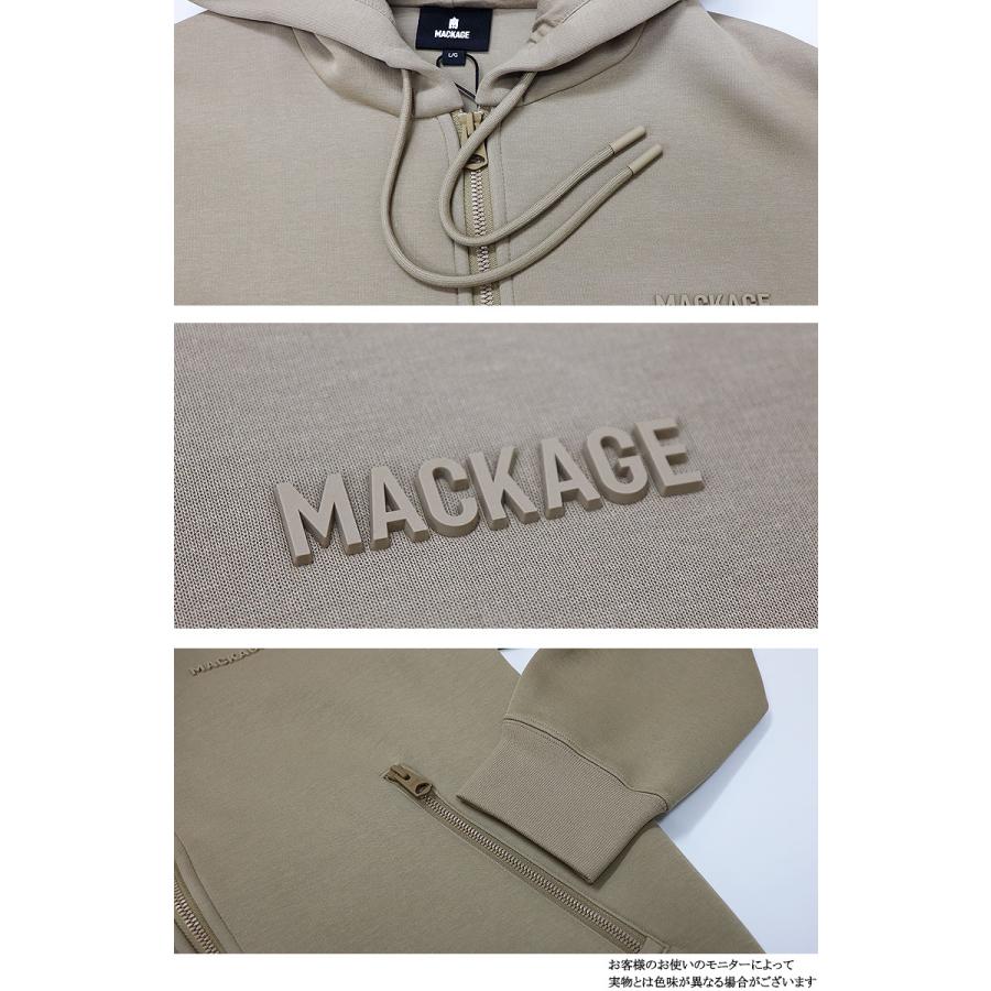 MACKAGE マッカージュ パーカー フーディ ジップアップ KRYSTOS ブランドロゴ 定番アイコン メンズ 男女兼用 クラシック 贅沢の画像