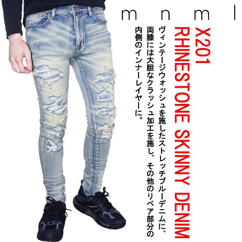 mnml（ミニマル） ストレッチデニム ジーパン スキニースリムフィット