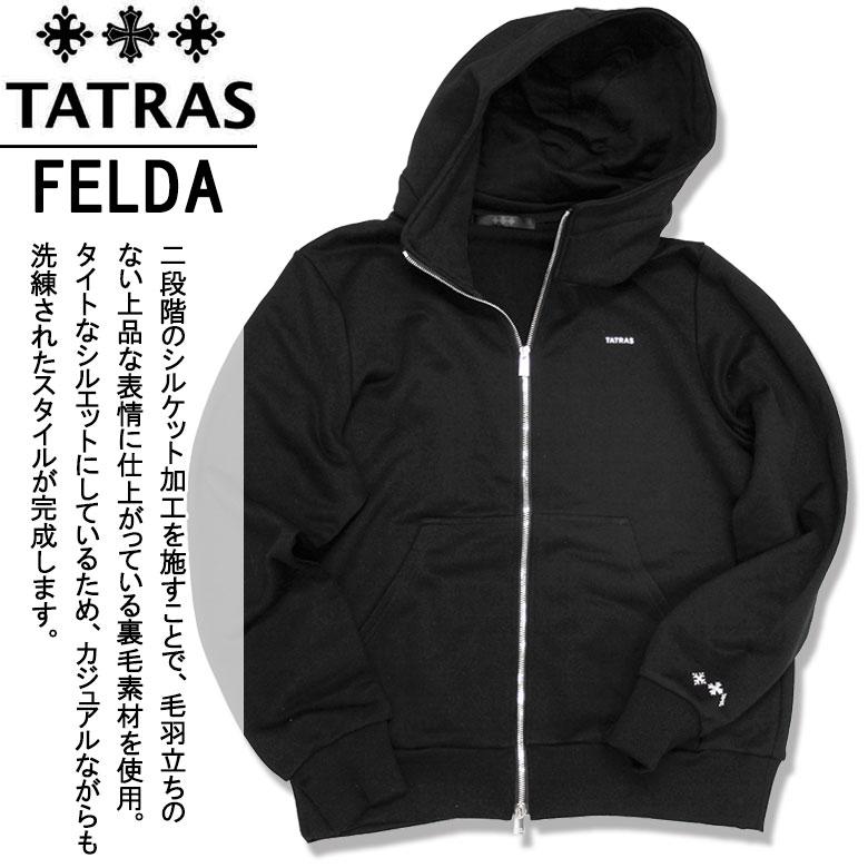 TATRAS タトラス パーカー フーディ HOODIE ジップアップ FELDA フェルダ タイトシルエット 立体感 高級感 ロングセラー シルケット加工 メンズ 大人の画像