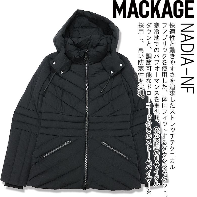 MACKAGE マッカージュ ダウンジャケット 定番アイテム NADIA-NF フード取り外し可 ロゴパッチ 秋冬 暖かい 撥水加工 レディース ウィメンズの画像