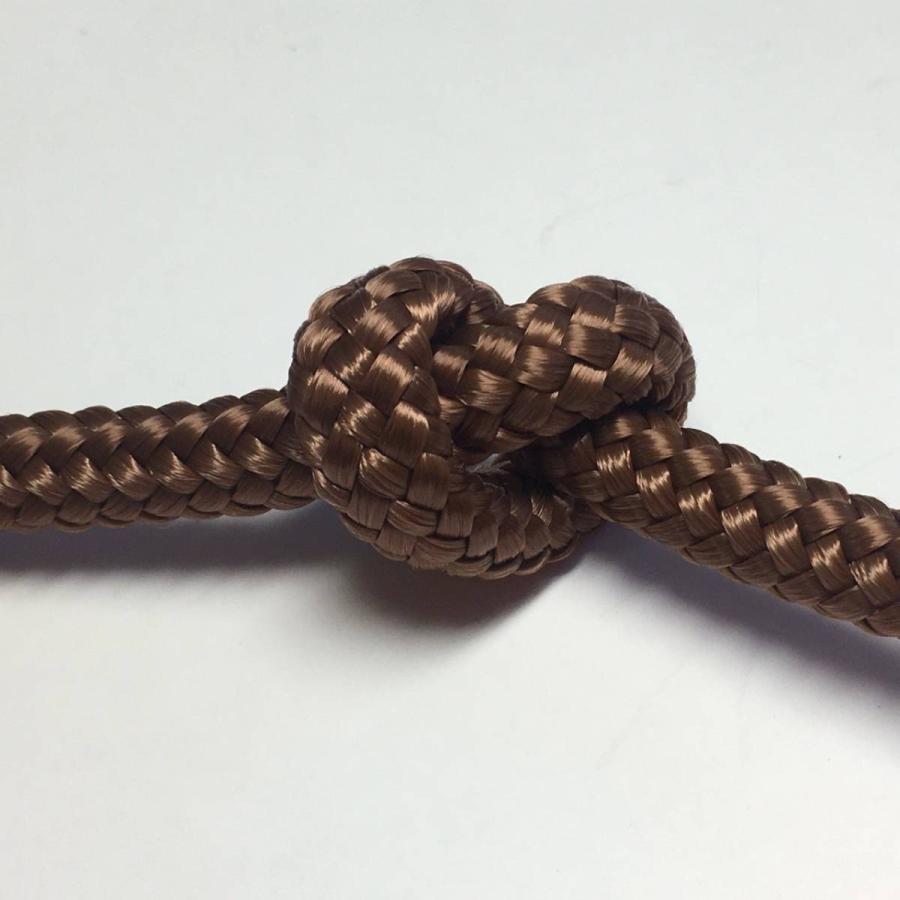 スピンドルコード ナップサック 紐 持ち手 直径約約8mm 3m 14.茶