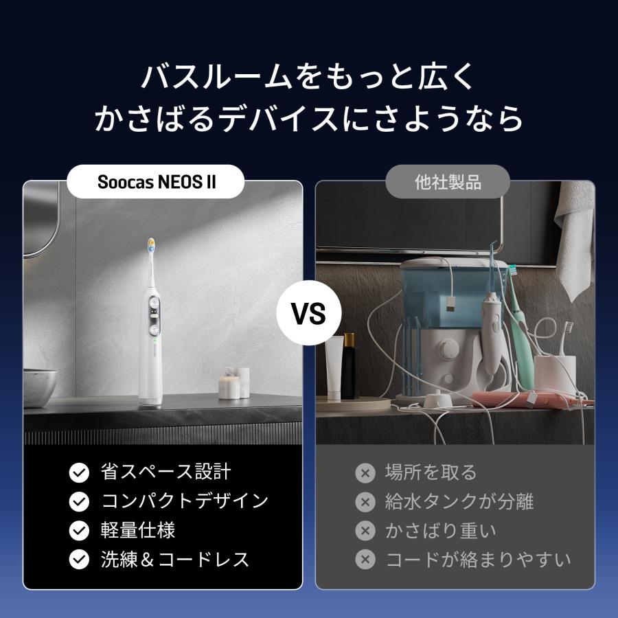 【新品】Soocas NEOS II – 音波式電動歯ブラシ＆口腔洗浄器 Amazon.co.jp: Soocas NEOS II – 電動歯ブラシ＆ウォーターフロッサー