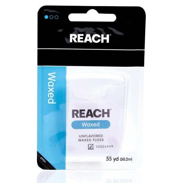 REACH リーチ / デンタルフロス 55ヤード (50.2ｍ) 6個入 ワックス・ノンフレーバー(メール便2点まで)｜d-fit｜02