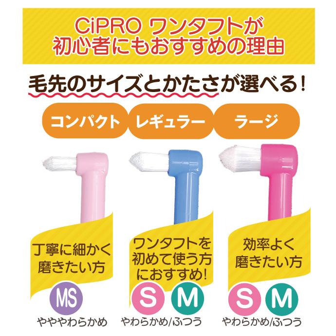 歯ブラシ CiPRO ワンタフト レギュラーヘッド Sやわらかめ 10本セット(メール便4点まで)｜d-fit｜04