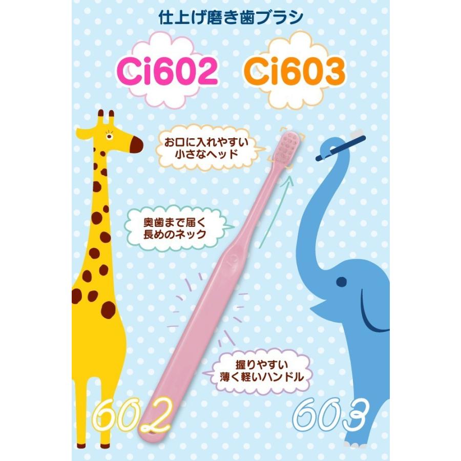 仕上げ磨き用歯ブラシ Ci603 20本 S(やわらかめ) Ciメディカル 歯ブラシ (メール便4点まで)|d-fit|03