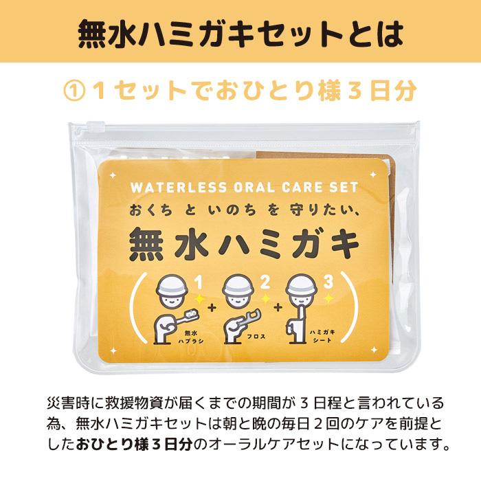 無水ハミガキセット 1個 水がいらない防災歯ブラシ 1人用 3日分(メール便2点まで)｜d-fit｜03