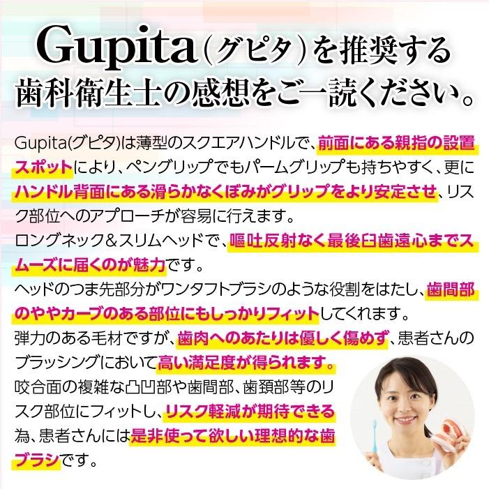 歯科専用 歯ブラシ Gupita グピタ (毛のかたさ：Mふつう) 10本セット (メール便4点まで) 復興支援商品｜d-fit｜15