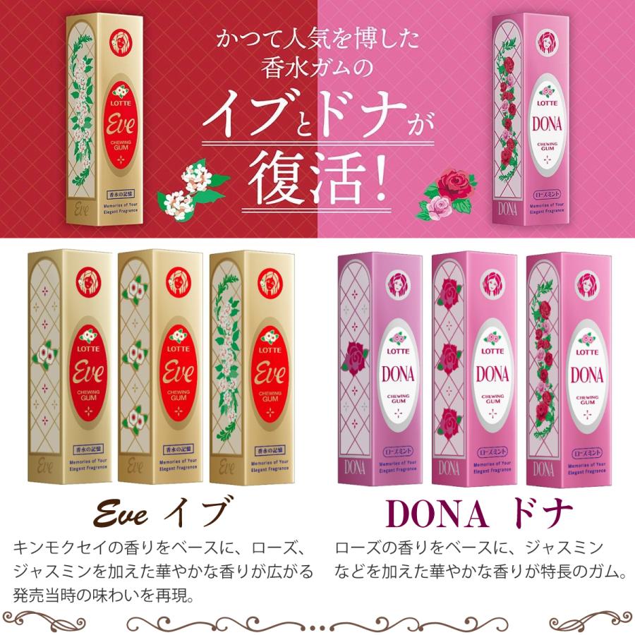 ロッテ（LOTTE） ガム 板ガム ドナ ガム 復刻 DONA 香水ガム 9枚入 5個