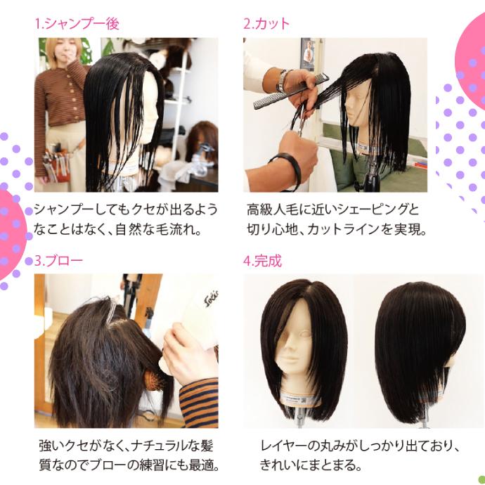 100％人毛の美品です。 Ciカットウィッグ ベーシック 01 人毛100％ (毛量100g) 1個【カット