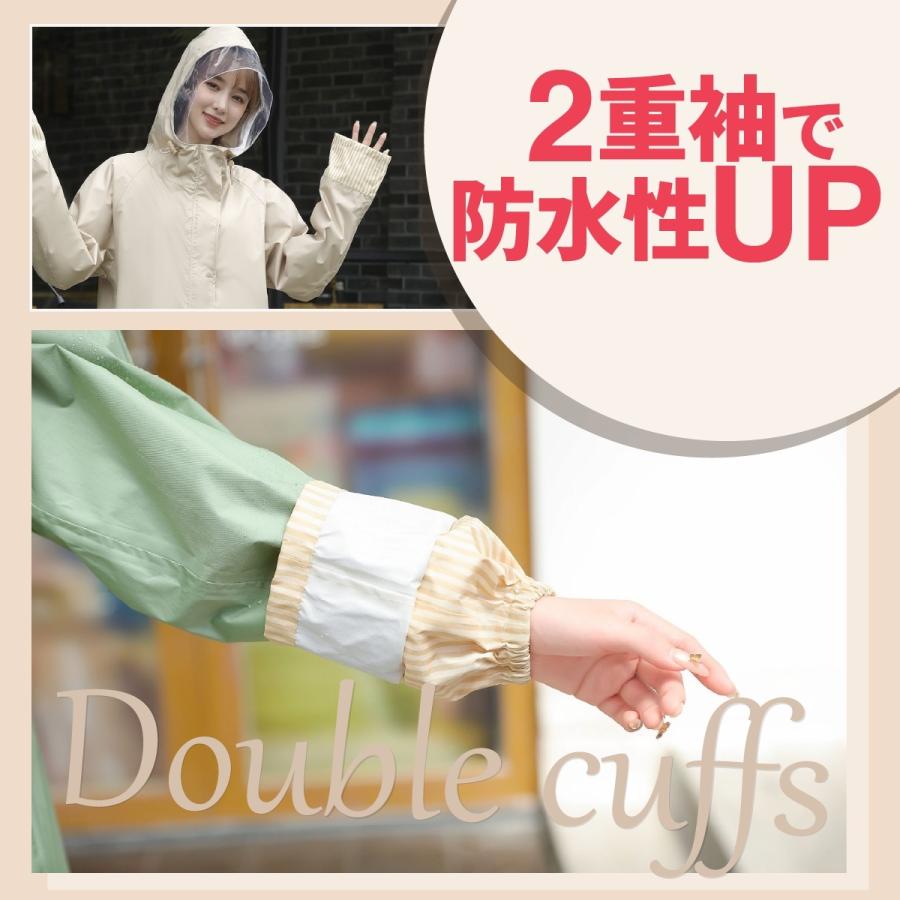 レインコート 自転車 レディース ポンチョ おしゃれ レインウェア レインポンチョ 雨合羽 ロング丈 カッパ 雨具 リュック対応 |  | 09