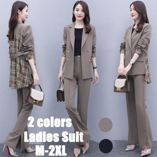 卒業式 服 母 セットアップ パンツスーツ レディース 2点セット 50代ファッション フォーマル セレモニースーツ 秋冬 着痩せ 通勤 代 30代 40代 50代 いいスタイル