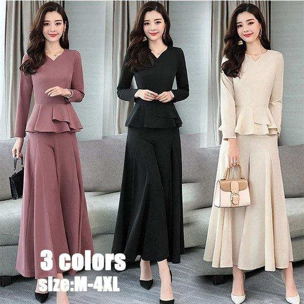 卒業式 服 母 レディース パンツスーツ 40代ファッション ママフォーマル 長袖セットアップ 卒園式 入学式 秋冬 通勤 Ol 2点セット 50代 75 以上節約