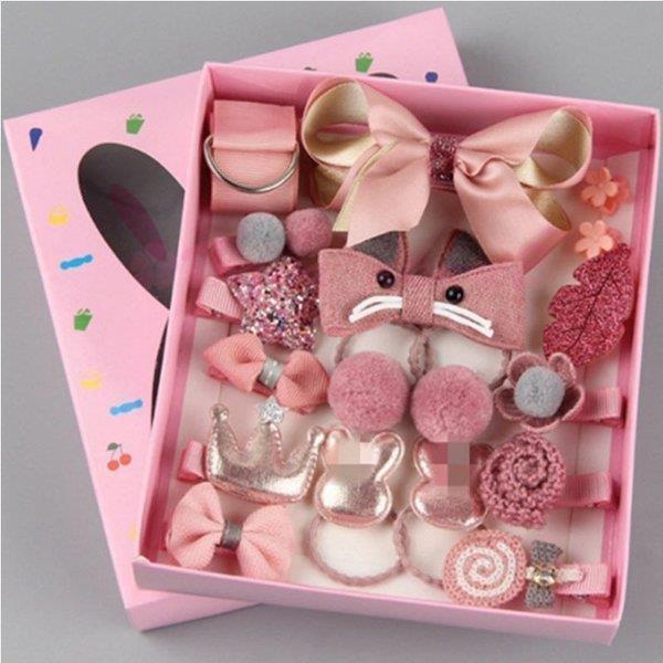 キッズアクセサリーセット キッズ 女の子 ヘアピン 花 ギフト ヘアバンド ベビー 髪飾り 子供 プレゼント ヘアゴムセット 18枚セット 入園 入学 正規逆輸入品