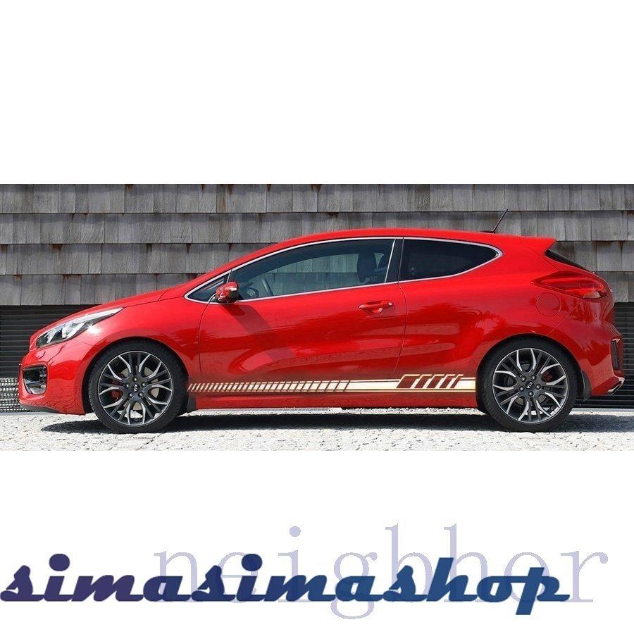 カーステッカー デカール ボディステッカー 車用 シール ライン おしゃれ かっこいい デコレーション ドレスアップ カスタム カー用品 自動車 外装 Guwdcraieu ドレスアップ用品 Editorialdismes Com