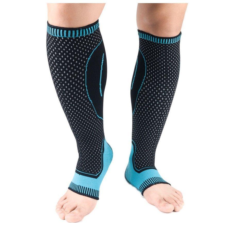 5 好評 ふくらはぎ用 サポーター 2枚セット 着圧 加圧 ロング ふくらはぎ すね 脛 膝下 筋肉 こむら返り 肉離れ 予防 防止 スポーツ サッカー 登山 通気 Aynaelda Com