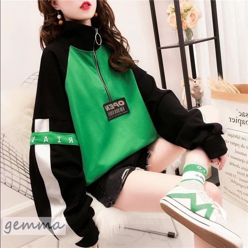 販売 レディーススタイル ロゴ 長袖 スウェット 裏起毛 パーカーカラフル 派手 ダンス 衣装 大きいサイズ かわいい 奇抜 青文字系 トップス 原宿系