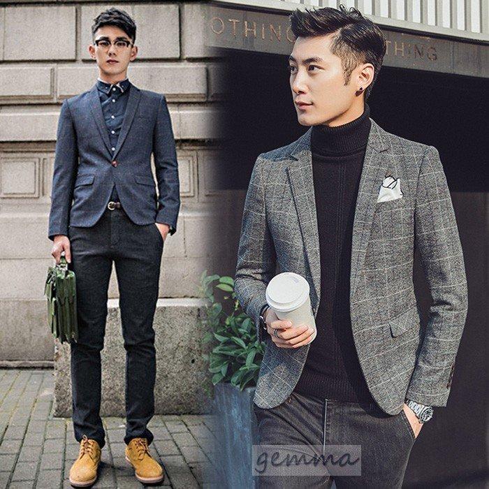 有名な高級ブランド テーラードジャケット メンズ 新作 春秋 テーラードジャケット 通勤 オフィス カジュアル ビジネス コート チェック柄 ショート丈 春秋アウター ダウンコート カラー グレー Binghamtonhots Com