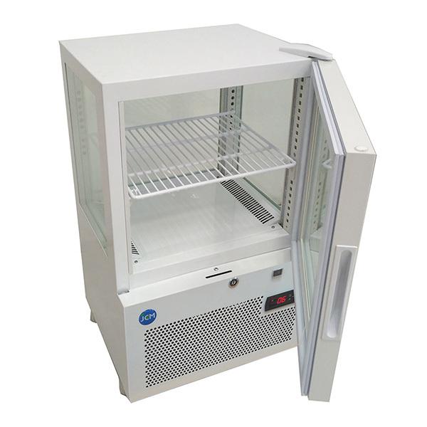 【送料無料】【新品・未使用】(片面扉)業務用　4面ガラス　冷蔵ショーケース　39Ｌ　冷蔵庫　網棚1枚付　ＬＥＤ照明 | JCM(業務用厨房機器) | 03